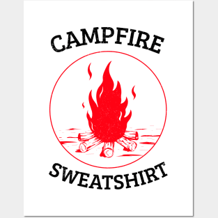 Campfire Sweatshirt - Funny Design Posters and Art